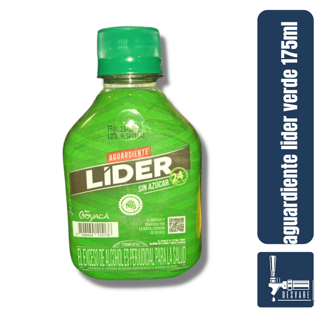 AGUARDIENTE LIDER VERDE 175